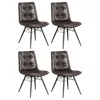 Coaster Co. Of America Aiken Upholstered Dining Side Chair Brown (set Of 4) In Brown
