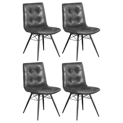 Coaster Co. Of America Aiken Upholstered Dining Side Chair Charcoal (set Of 4)