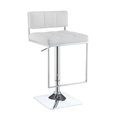 Coaster Co. Of America Alameda Adjustable Bar Stool White And Chrome