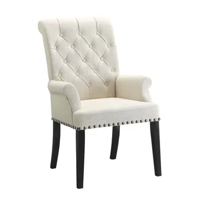 Coaster Co. Of America Alana Tufted Back Upholstered Arm Chair Beige