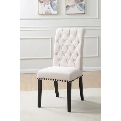 Coaster Co. Of America Alana Upholstered Side Chairs Beige And Smokey Black (set Of 2)