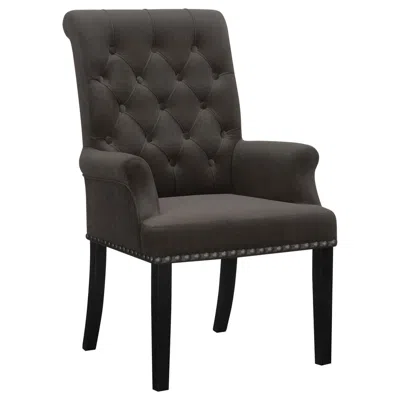 Coaster Co. Of America Alana Upholstered Tufted Arm Chair With Nailhead Trim In Gold