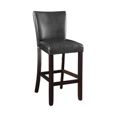 Coaster Co. Of America Alberton Upholstered Bar Stools Black And Cappuccino (set Of 2)