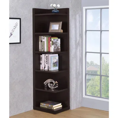 Coaster Co. Of America Alder 6-tier Corner Bookcase Cappuccino In Brown