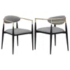 Coaster Co. Of America Alexis Fabric Upholstered Dining Arm Chair Grey (set Of 2)