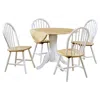 Coaster Co. Of America Allison 5-piece Round Drop Leaf Dining Table Set White