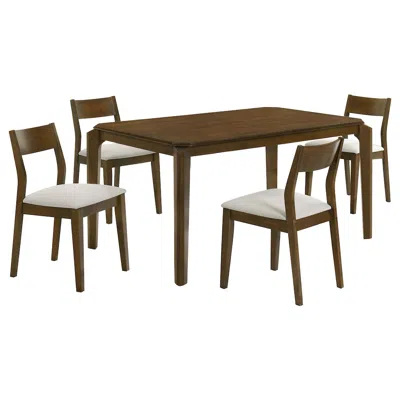 Coaster Co. Of America Almonte 5-piece 59-inch Rectangular Dining Set Dark Brown