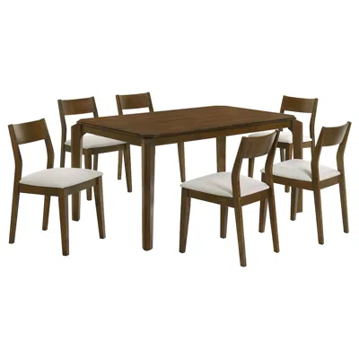 Coaster Co. Of America Almonte 7-piece 59-inch Rectangular Dining Set Dark Brown