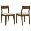Coaster Co. Of America Almonte Dining Chair Upholstered Seat Dark Brown (set Of 2) In Brown