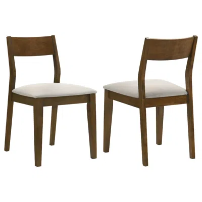 Coaster Co. Of America Almonte Dining Chair Upholstered Seat Dark Brown (set Of 2)