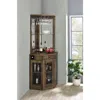 Coaster Co. Of America Alviso Corner Bar Cabinet With Stemware Rack Rustic Oak
