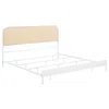 Coaster Co. Of America Amherst Radio Weave Rattan Metal Eastern King Bed White In White