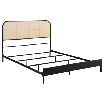 Coaster Co. Of America Amherst Radio Weave Rattan Metal Queen Bed Black