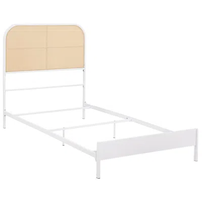 Coaster Co. Of America Amherst Radio Weave Rattan Metal Twin Bed White