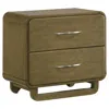 Coaster Co. Of America Amsbury 2-drawer Nightstand Bedside Table Nutmeg In Green