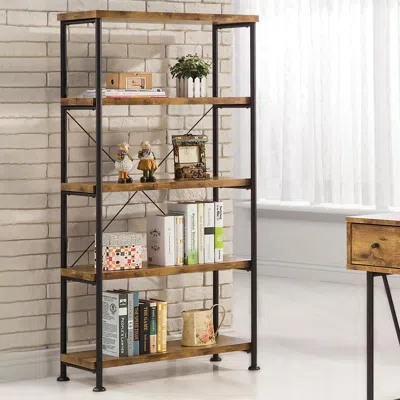 Coaster Co. Of America Analiese 4-shelf Bookcase Antique Nutmeg In Brown