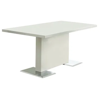 Coaster Co. Of America Anges Rectangular 63-inch Dining Table White High Gloss