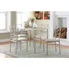Coaster Co. Of America Anna Fontana 5-piece Rectangular Dining Set Brushed Silver
