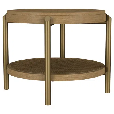 Coaster Co. Of America Arini Round End Side Table With Storage Shelf Sand Wash