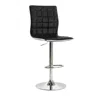 Coaster Co. Of America Ashbury Upholstered Adjustable Bar Stools Black And Chrome (set Of 2)
