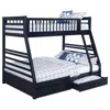 Coaster Co. Of America Ashton 2-drawer Wood Twin Over Full Bunk Bed Navy Blue In Black