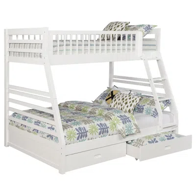 Coaster Co. Of America Ashton 2-drawer Wood Twin Over Full Bunk Bed White