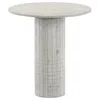 Coaster Co. Of America Astoria Round Genuine Marble Side End Table White In Gray