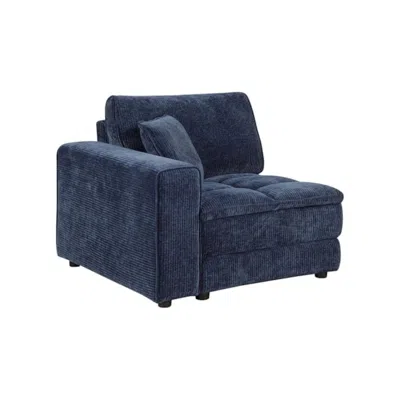 Coaster Co. Of America Atlantic Corduroy Upholstered Laf Arm Chair Blue