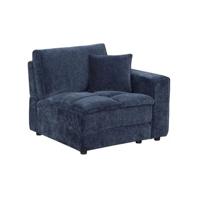 Coaster Co. Of America Atlantic Corduroy Upholstered Raf Arm Chair Blue