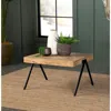 Coaster Co. Of America Avery Rectangular Coffee Table With Metal Legs Natural And Black