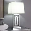 Coaster Co. Of America Ayelet Table Lamp With Square Shade White And Mirror