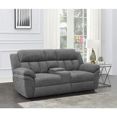 Coaster Co. Of America Bahrain Upholstered Power Loveseat Charcoal