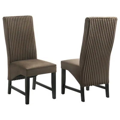 Coaster Co. Of America Barrand Upholstered Dining Side Chair Chocolate (set Of 2)