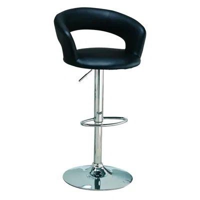 Coaster Co. Of America Barraza 29" Adjustable Height Bar Stool Black And Chrome