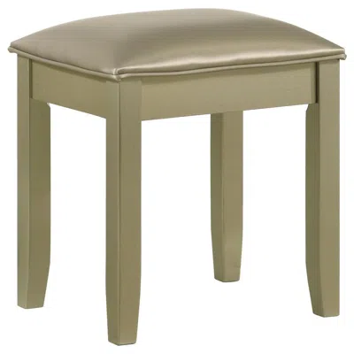Coaster Co. Of America Beaumont Upholstered Vanity Stool Champagne Gold And Champagne In Animal Print