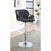Coaster Co. Of America Berrington Adjustable Bar Stools Chrome And Black (set Of 2)