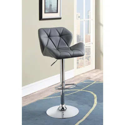 Coaster Co. Of America Berrington Adjustable Bar Stools Chrome And Grey (set Of 2) In Gray