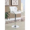 Coaster Co. Of America Berrington Adjustable Bar Stools Chrome And White (set Of 2)