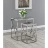 Coaster Co. Of America Betsy 2-piece Mirror Top Nesting Tables Silver