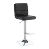 Coaster Co. Of America Bianca Upholstered Adjustable Bar Stools Black And Chrome (set Of 2)