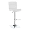 Coaster Co. Of America Bianca Upholstered Adjustable Bar Stools White And Chrome (set Of 2)