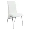 Coaster Co. Of America Bishop Upholstered Side Chairs White And Chrome (set Of 2)
