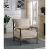 Coaster Co. Of America Blanchett Cushion Back Accent Chair Beige And Natural