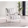 Coaster Co. Of America Blanchett Upholstered Accent Chair With Spindle Accent White And Navy