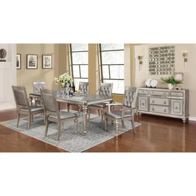 Coaster Co. Of America Bling Game Open Back Side Chairs Metallic (set Of 2) In Gray