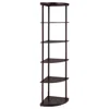 Coaster Co. Of America Bonwick 72-inch 5-shelf Corner Bookshelf Cappuccino
