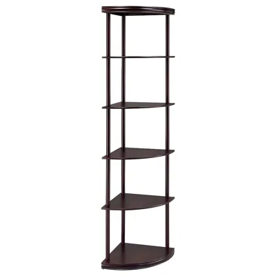 Coaster Co. Of America Bonwick 72-inch 5-shelf Corner Bookshelf Cappuccino