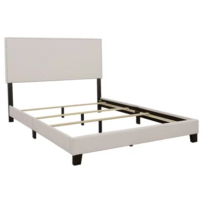 Coaster Co. Of America Boyd Upholstered Queen Panel Bed Ivory In Neutral