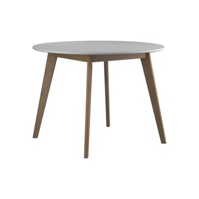 Coaster Co. Of America Breckenridge Round Dining Table Matte White And Natural Oak In Brown
