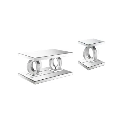 Coaster Co. Of America Breena 2-piece Mirrored Coffee And End Table Set Silver